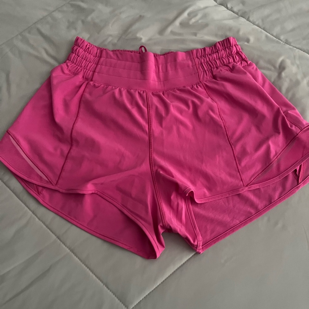 Lululemon Athletica Hot Pink Hotty Hot Lined High Rise 2.5 Shorts